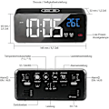 Miniatyrbild 3 av 5: Digital väckarklocka, LED digital klocka Bordsklocka med röststyrningsfunktion och temperaturdisplay, M null none