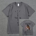 Miniatyrbild 1 av 2: Mode Hip Hop Herr Tshirt Tour Kortärmad Cactus Jack Print Kanye West Basic Par Lös Kortärmad T-shirt Dark Gray 1 XL