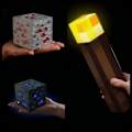 Miniatyrbild 3 av 4: NYTT minecraft Steve Light Up creeper LED Night desktop Light Luminous Toys creeper modell Toy Torch Handhållen&Väggfäste barngåva blue