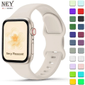Miniatyrbild 1 av 4: Lämplig för äpplen Silikonrem För Apple Watch Band 44mm 40mm 45mm 42-38-41mm original 1 1 armband iwatch series 8 7 se 3 4 5 6 9 ultra 28 walnut 38mm-40mm-41mm M-L