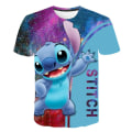 Miniatyrbild 2 av 4: Kawaii Lilo Stitch Rolig tecknad T-shirt Barnstygn Söt Manga T-shirt Y2k Grafisk T-shirt för flickor Streetwear Boys Top Tees 1 140