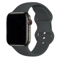 Miniatyrbild 1 av 4: Lämplig för äpplen Silikonrem För Apple Watch Band 44mm 40mm 45mm 42-38-41mm original 1 1 armband iwatch series 8 7 se 3 4 5 6 9 ultra 15 gray 38mm-40mm-41mm M-L