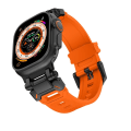 Miniatyrbild 1 av 4: Lämplig för äpplen Mjuk rem för Apple Watch Ultra 2 Band 49mm 45mm 44mm 42mm Metall Rostfritt stålkontakt TPU-armband Iwatch 9 8 7 6 BO 44mm-Series 6 5 4 SE