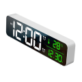 Miniatyrbild 1 av 5: Digital Väckarklocka - Led Mirror Väggklocka Med Datum Temperatur Display White