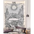 Miniatyrbild 3 av 3: Tarot Gobeläng Månstjärna Sol Gobeläng Medeltida Europeisk Divination Gobeläng Väggtapet Mystery Wall Gobestry För Heminredning, 1 Styck, Bla null none