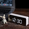 Miniatyrbild 3 av 5: Led Mirror Digital Bordsklocka Display Datum Temperatur För Hem Sovrum Desktop Elektronisk väckarklocka null none