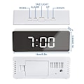 Miniatyrbild 5 av 5: Led Mirror Digital Bordsklocka Display Datum Temperatur För Hem Sovrum Desktop Elektronisk väckarklocka null none