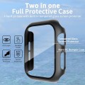 Miniatyrbild 3 av 4: Lämplig för äpplen Tempered Glass+ Cover för Apple Watch 9 8 7 45mm 41mm PC Bumper Skärmskydd Case iWatch Series 7 6 5 4 SE2 44mm 40mm Plating 8 red 45MM(Series7 8 9)