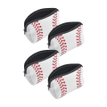 Miniatyrbild 2 av 5: 4 delar Softball-sminkväska Print sminkväska med blixtlås Resekosmetikväska Softballpresenter, vit" null none