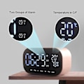 Miniatyrbild 5 av 5: Väckarklocka Display Ljud Trådlös Bluetooth Bass Creative Desktop Bedside Högtalare Gold