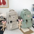 Miniatyrbilde 5 av 10: Vanntett nylon reiseveske skoleveske -1 beige