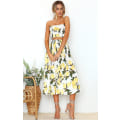 Miniatyrbilde 4 av 4: Blomsterbluse for kvinner, dresskjole til maxiskjørt . Lemon Large