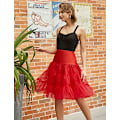 Pikkukuva 3 / 4: 50-luvun alushame Rockabilly-mekko Crinoline Tutu naisille Z X Red M