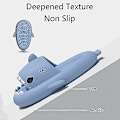 Miniatyrbild 3 av 4: 2022 Upgrade Cloud Shark Slides, Söta Shark Tofflor för kvinnor män CNMR Orange EUR 36-37