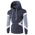 Miniatyrbillede 1 af 4: Langærmede hættetrøjer til mænd Hættetrøje med jakke Pullover Top H dark grey M