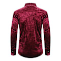 Miniatyrbilde 2 av 5: Langermet trykte uformelle skjorter med knapper for menn Z X red XL