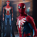 Miniatyrbilde 1 av 3: Menn Gutter Spider Man Cosplay Kostyme Party Jumpsuit PS5 Spider-man 2 Finklänning XS