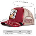 Miniatyrbild 4 av 4: Unisex mesh lastbilshatt Square Patch cap för damer - klassisk justerbar vanlig hatt (örnhuvud) CNMR