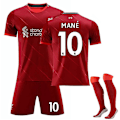 Miniatyrbillede 1 af 2: 21/22 iverpool Home Salah Fodboldtrøje Træningsdragter Z X MANE NO.10 L