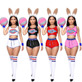 Pikkukuva 1 / 5: Squad Lola Bunny Rabbit Cosplay -asut Naisten huippuhousuihin Red M