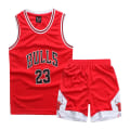 Miniatyrbild 1 av 6: Michael Jordan No.23 Baskettröja Set Bulls Uniform för barn tonåringar W V Red L (140-150CM)