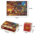 Miniatyrbilde 3 av 5: Adventskalender Julepuslespill, 24 deler 1008 puslespillbrikker Nedtelling Y Fireside Jullovspussel