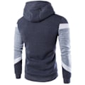 Miniatyrbillede 2 af 4: Langærmede hættetrøjer til mænd Hættetrøje med jakke Pullover Top H dark grey M