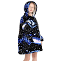 Miniatyrbild 1 av 2: kid Filt Huvtröja Varm Mjuk Fleece Oversized Huva One Size Y C