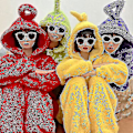 Miniatyrbild 3 av 4: Anime Teletubbies Kostym Vuxen jul Pyjamas Pyjamas Sovkläder Jumpsuit CNMR Red M