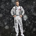 Pikkukuva 4 / 6: Astronautti Spaceman Cosplay -asu, hopea avaruuspuku Y M