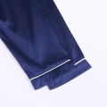 Miniatyrbild 5 av 5: Satin Pyjamas Set för barn: Sovkläder med knappar och shorts Z X Navy Blue Suit for height 130 to 140cm