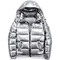 Miniatyrbillede 1 af 5: Winter Shiny Down Jacket en's Jacket Standkrave dunjakke med hætte K Sliver M