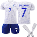 Miniatyrbillede 1 af 2: 22 VM Frankrig trøje udekamp nr. 7 Griezmann sæt V #M