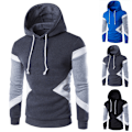 Miniatyrbillede 3 af 4: Langærmede hættetrøjer til mænd Hættetrøje med jakke Pullover Top H dark grey M