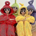 Miniatyrbillede 3 af 4: Unisex Teletubbies kostumer Disi Onesies Lala Cosplay Pyjamas Voksen Pyjamas V Green M