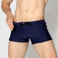 Pikkukuva 9 / 11: Miesten uima-asut Boxer yksiväriset kiristysnyörillä Beach Quick Dry uimahousut. White XL