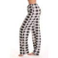 Pikkukuva 2 / 4: Naisten taskulliset pyjamahousut, pehmeät flanelliruudulliset pyjamahousut naisille - black XXL