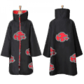 Miniatyrbilde 2 av 2: Naruto Akatsuki Cloak Anime Costume Kit Itachi Robe Halloween V 4 Pieces Set S