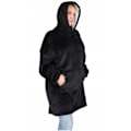 Miniatyrbillede 2 af 7: Snuggie Oversized hættetrøjetæppe med hætte Y black