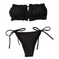 Dame Sexy Plissert Bikini Dame Volanger Stropp Uthult Badetøy K S