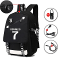 Pikkukuva 4 / 5: Ronaldo USB-reppu koululaukku teinien jalkapalloreppuun y