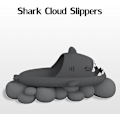 Miniatyrbild 4 av 4: 2022 Upgrade Cloud Shark Slides, Söta Shark Tofflor för kvinnor män CNMR Orange EUR 36-37