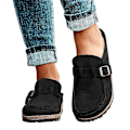 Miniatyrbild 1 av 5: Kvinnor Casual Comfy Clogs Mocka Slip On Sandaler Sommar Hem Offic . Black 41
