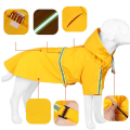 Miniatyrbild 2 av 5: Stor Hund Regnjacka Justerbar Husdjur Vattentäta Kläder Lättvikts Regnjacka Poncho Huvtröjor ed Rem Reflex CNMR yellow M
