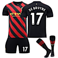 Miniatyrbillede 1 af 2: 22/23 Manchester City Ude nr. 17 Kevin De Bruyne Fodboldtrøje CNMR 24