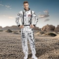 Pikkukuva 5 / 6: Astronautti Spaceman Cosplay -asu, hopea avaruuspuku Y M