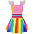Pikkukuva 5 / 5: Party Girls Anime Cosplay Kaunis Nancy Rainbow Dress Prinsessa zy Rainbow Dress 100cm