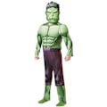 Miniatyrbillede 1 af 4: Hulk deluxe 110/116 cl (5-6 år) muskeldragt med maske hulken -1