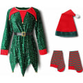Miniatyrbild 5 av 5: Flicka Pojke Jul Älg Fancy Dress Xmas Party Cosplay Kläder zy green 140cm