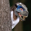 Pikkukuva 3 / 4: Sininen Dinosaur Mask Jurassic World Raptor Dinosaur Accessories Dino Cosplay Props Festival Carnival Presents H